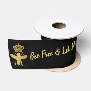 Ruban En Satin Reine abeille personnalisée - Abeille libre et lai