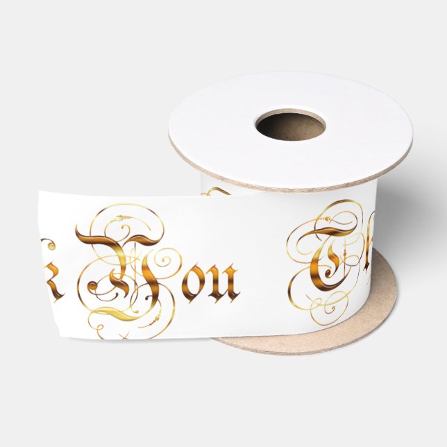 Ruban En Satin Remerciez you.text. (Bobine)