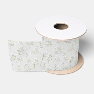 Ruban En Satin Respiration de bébé Blanche Gypsophile Florale Aqu
