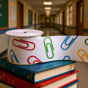 Ruban En Satin Retour à l'école clips en papier colorés