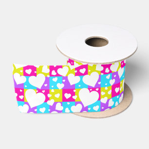 Ruban En Satin Retro Neon Reine des Coeurs Cadeau de fête d'anniv