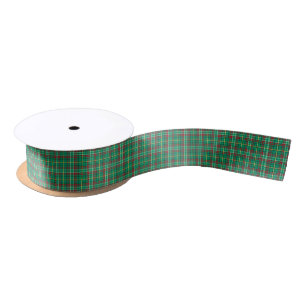 Ruban En Satin Rétro plaid vert clair de Noël