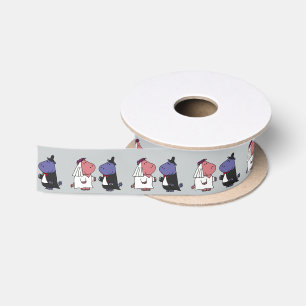 Ruban En Satin Ribbon amusant mariée hippo et Mariage de chambre