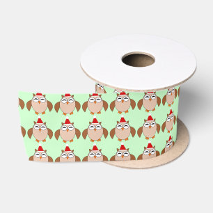 Ruban En Satin Ribbon de la chouette de Noël