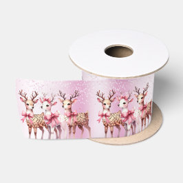 Ruban En Satin Ribbon de Noël Deer Holiday Satin