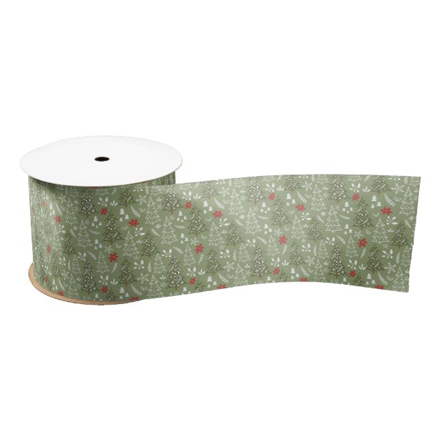 Ruban En Satin Ribbon de Noël Satin (Bobine)