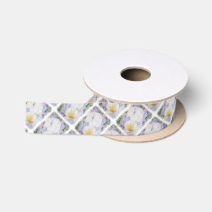 RUBAN EN SATIN RIBBON DU PARTI PANSY BLANC