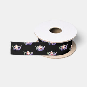 Ruban En Satin Ribbon en argent de Miss America Lavender Crown Sa