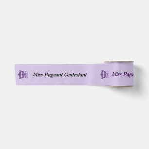 Ruban En Satin Ribbon Miss America Purple Crown Satin