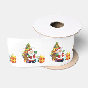 Ruban En Satin Ribbon père Noël