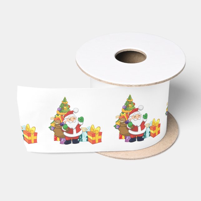 Ruban En Satin Ribbon père Noël (Bobine)