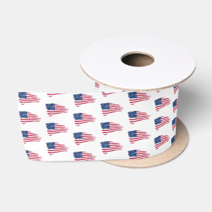 Ruban En Satin Ribbon satin drapeau américain