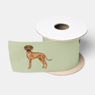 Ruban En Satin Ridback Rhodésien Chien Lion Africain Mignon Vert