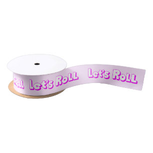 Ruban En Satin Roll Anniversaire Rose