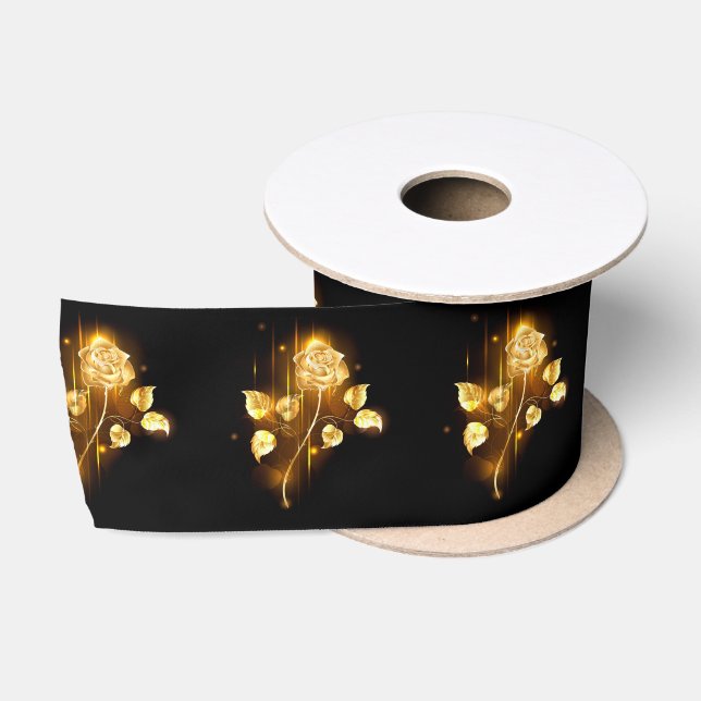Ruban En Satin Rose d'or ( rose d'or ) (Bobine)