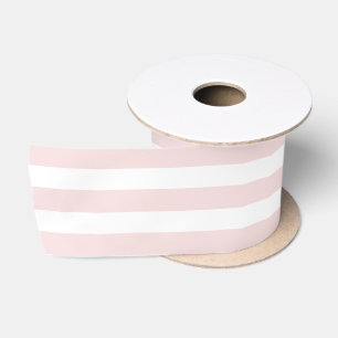 Ruban En Satin Rose et Blanc Rayé Paris Glam 