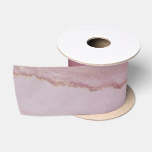 Ruban En Satin Rose et or poussiéreux Abstrait