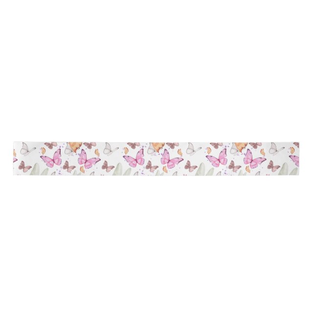 Ruban En Satin rose gold butterfly (Devant)
