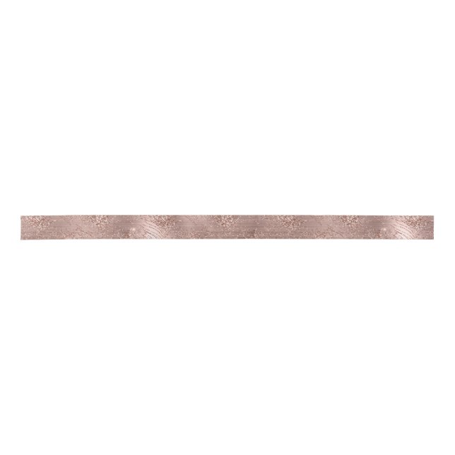 Ruban En Satin Rose Gold Pailleté Moderne Tendance  (Devant)