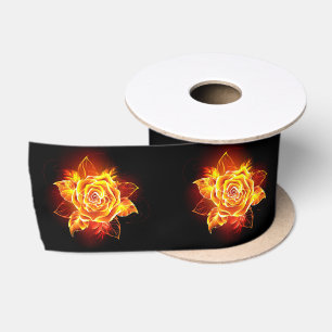 Ruban En Satin Rose incendie en floraison