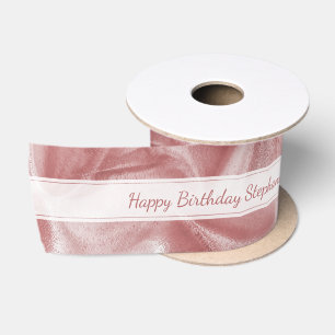 Ruban En Satin Rose "joyeux anniversaire" ou toute occasion,