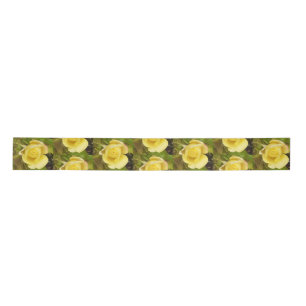 Ruban En Satin Rosebud jaune
