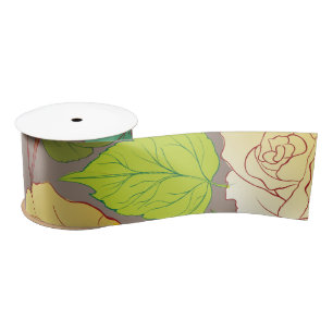 RUBAN EN SATIN ROSES 3