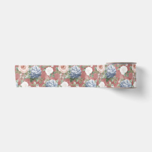 Ruban En Satin Roses Roses Rouges Pink Hydrangea Bleu Floral Mari