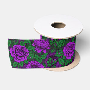 Ruban En Satin Roses violets