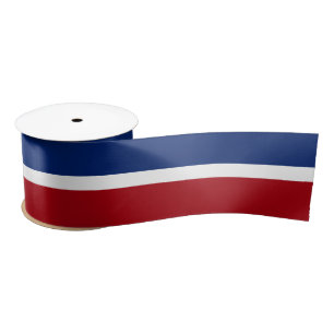 Ruban En Satin Rouge blanc et bleu