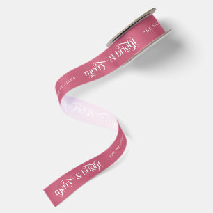 Ruban En Satin Rouge Cerise Féminin Joyeux & Lumineux Nom Personn