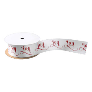 Ruban En Satin Rouge de manuscrit de joie