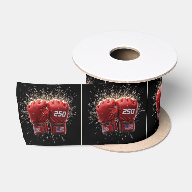 Ruban En Satin Rouge UFC Gants de combat pour USA 250e anniversai (Bobine)