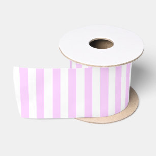 Ruban En Satin Rougissent les rayures verticales de rose et