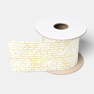 Ruban En Satin Route de briques - transparent et jaune