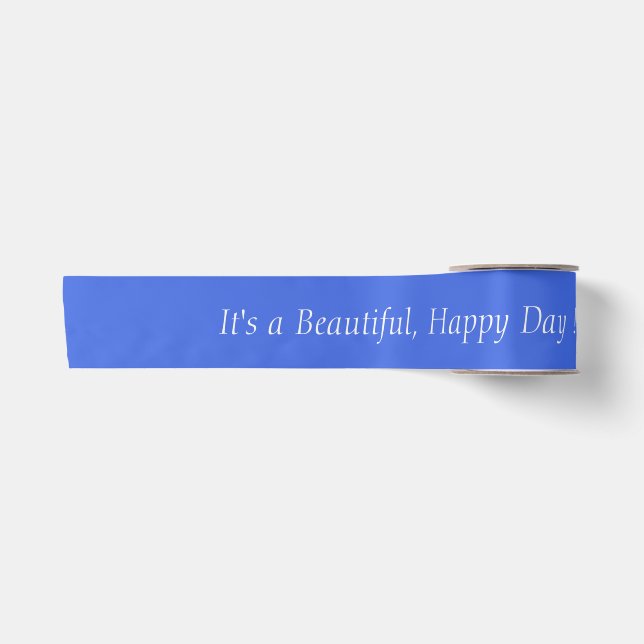 Ruban En Satin Royal Blue 4169E1 - Message personnalisé ou vide (Devant)