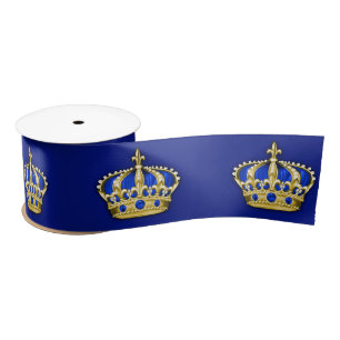Ruban En Satin Royal Blue Gold Prince