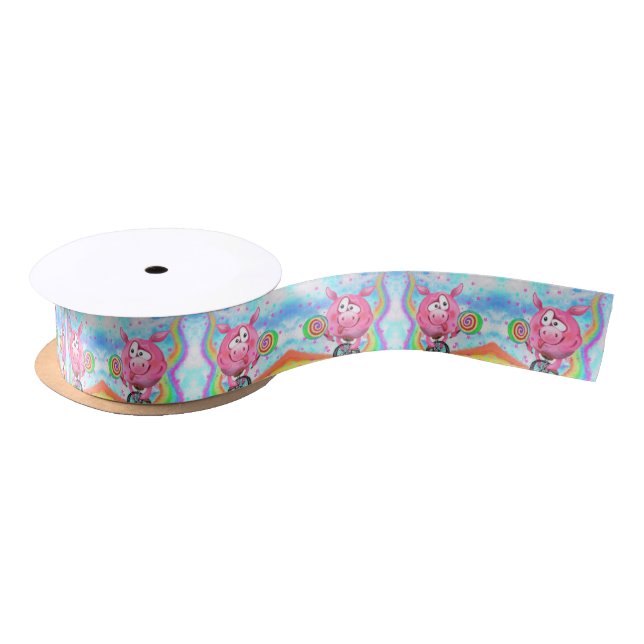 Ruban En Satin Ruban Acrobat Pig (Bobine)