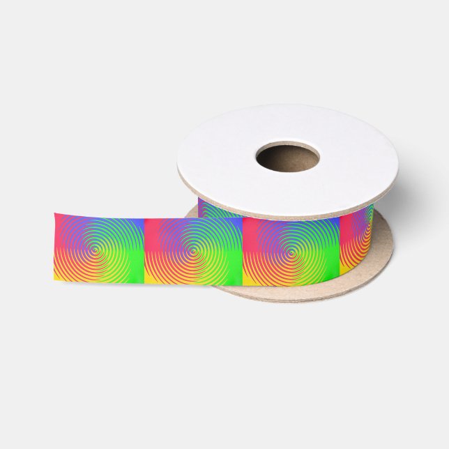 Ruban En Satin Ruban arc-en-ciel (Bobine)