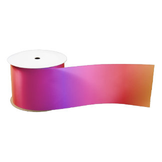 Ruban En Satin Ruban arc-en-ciel dégradé