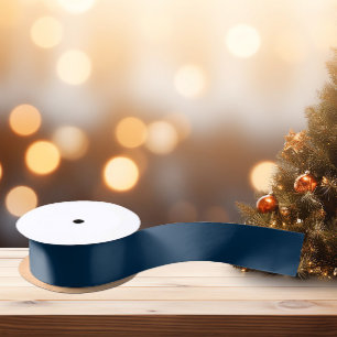 Ruban En Satin Ruban bleu nuit foncé