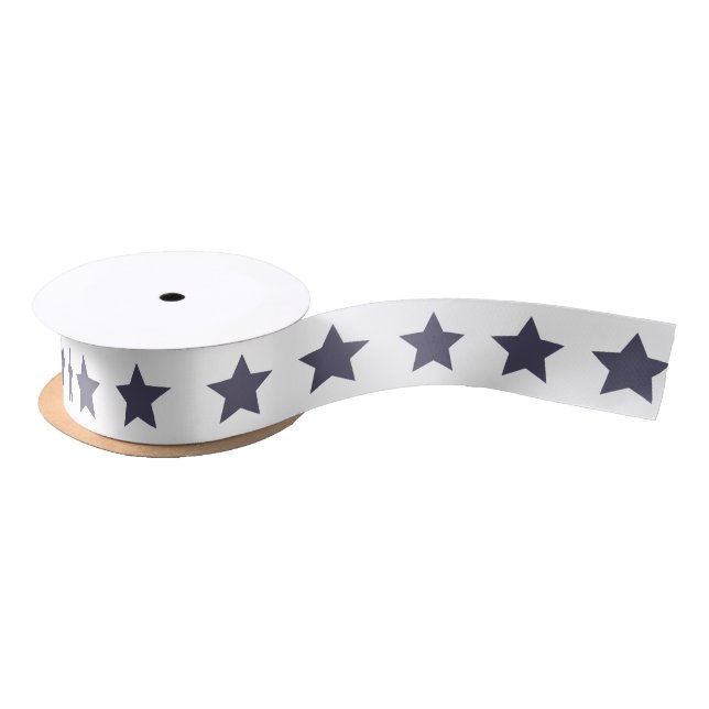 Ruban En Satin Ruban bleu Star (Bobine)