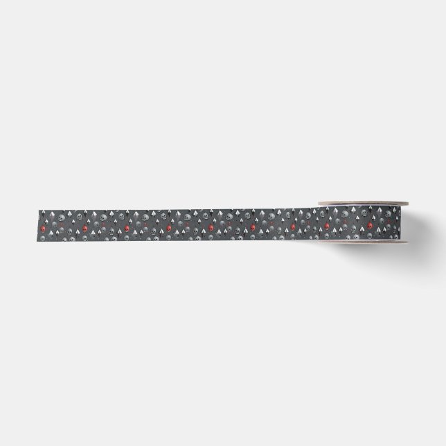 Ruban En Satin Ruban cadeau crâne crâne de Noël (Devant)
