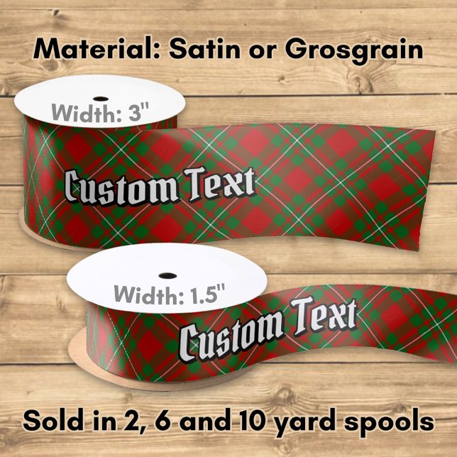 Ruban En Satin Ruban Clan Gregor Tartan Satin (Créateur téléchargé)