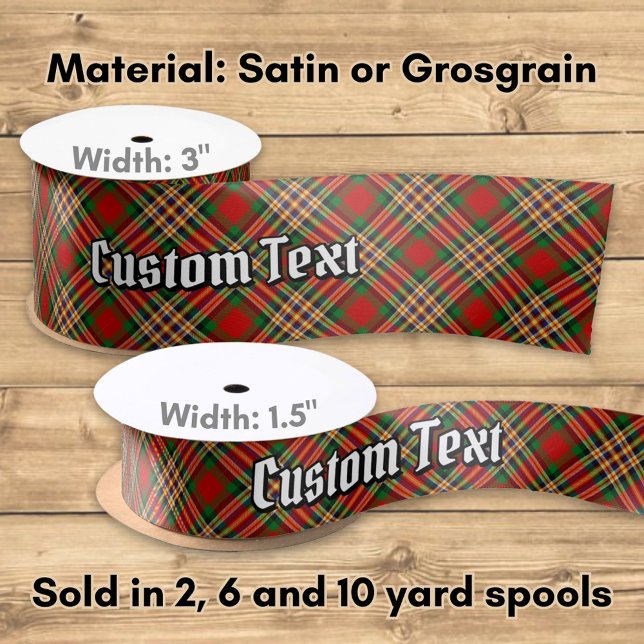Ruban En Satin Ruban Clan MacGill Tartan Satin (Créateur téléchargé)