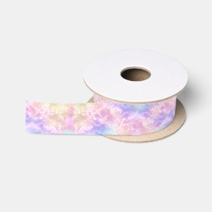 Ruban En Satin Ruban Cloud Nine Satin - Nuages Pastel Aquarelle