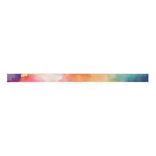 Ruban En Satin Ruban d'aquarelle Rainbowcolor dynamique