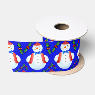 Ruban En Satin ruban de bonhomme-neige de noël