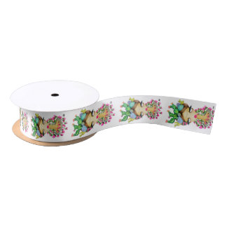Ruban En Satin Ruban de cactus de Frida, verticale blanche