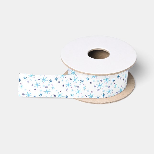 Ruban En Satin Ruban de flocons de neige (Bobine)